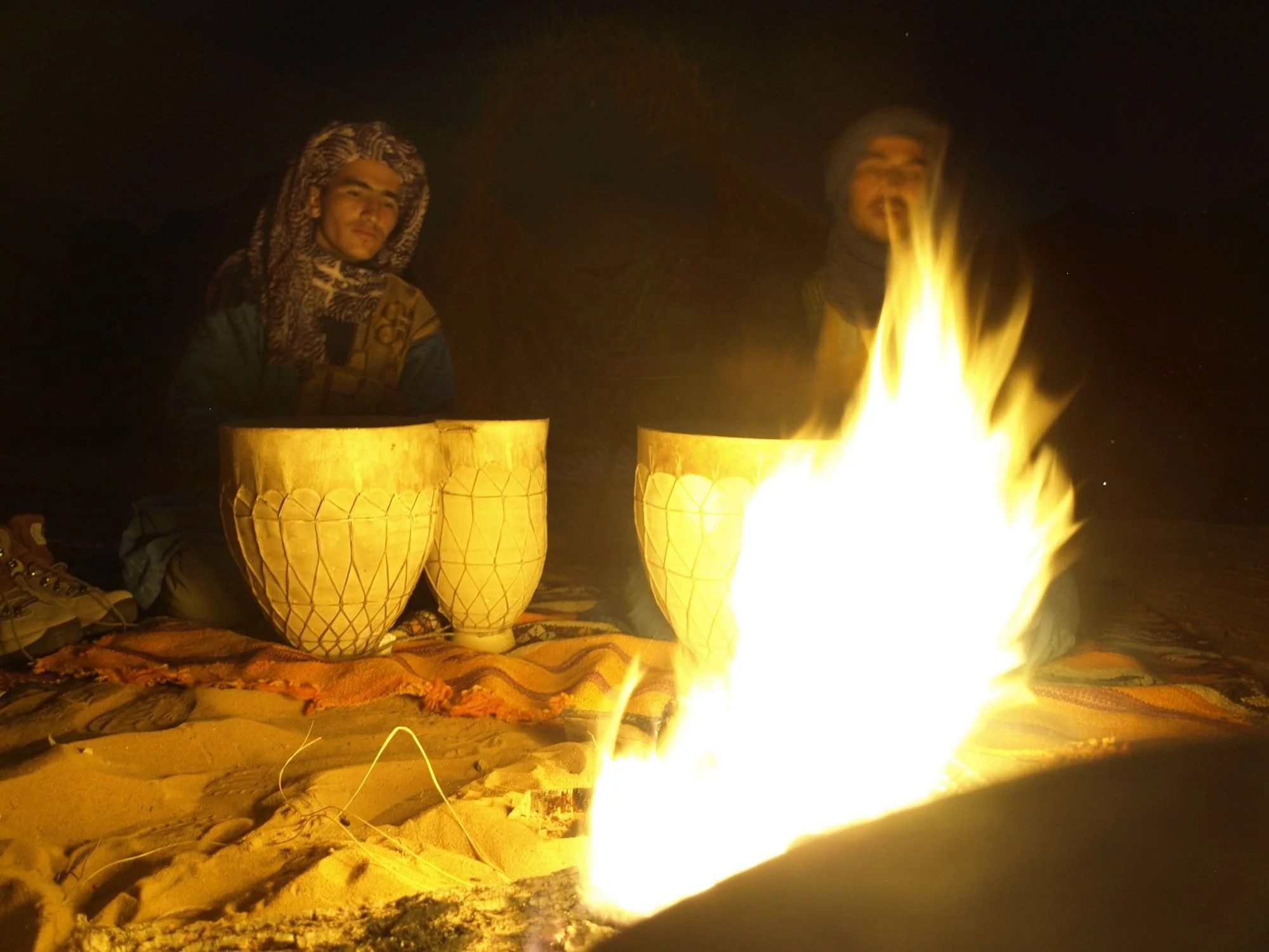 Noche en el desierto en marruecos
