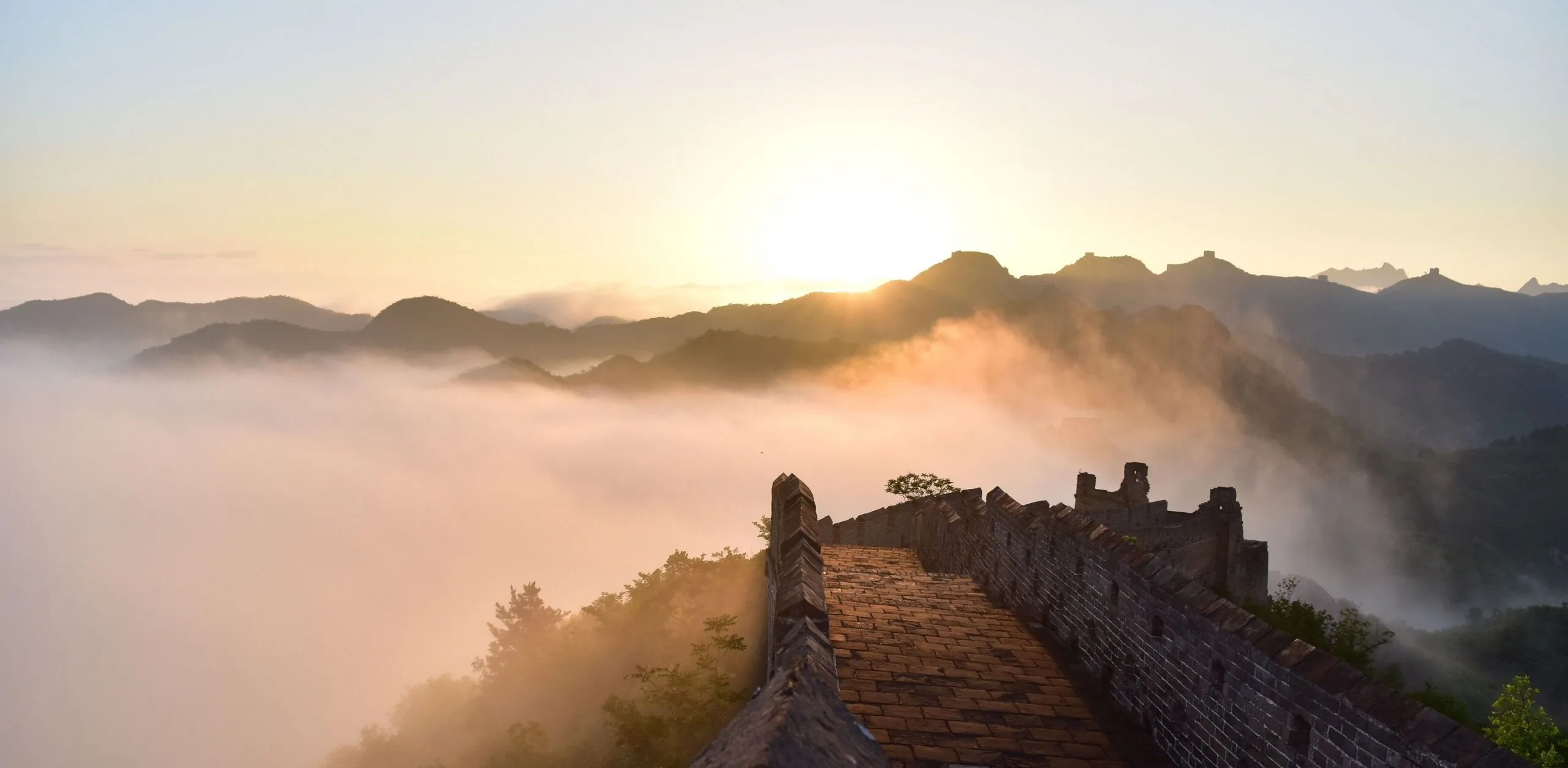 Muralla China al amenecer