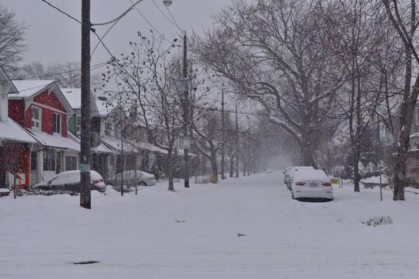 Mi calle un día de nieve