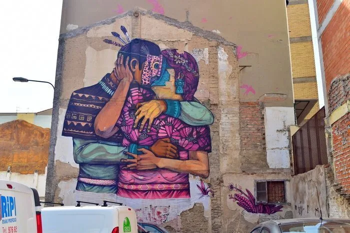 Grafitti de El Beso Zaragoza