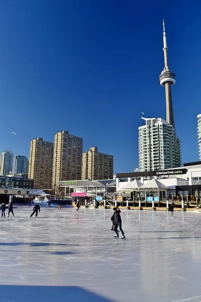 Pista de hielo en invierno en el Harbourfront
