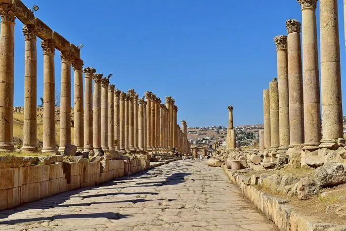 Una de las calles principales de Jerash