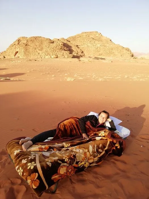 Durmiendo en el desierto de Wadi Rum