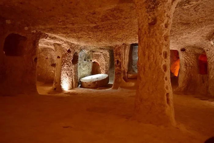 Interior de la ciudad subterránea de Kaymakli