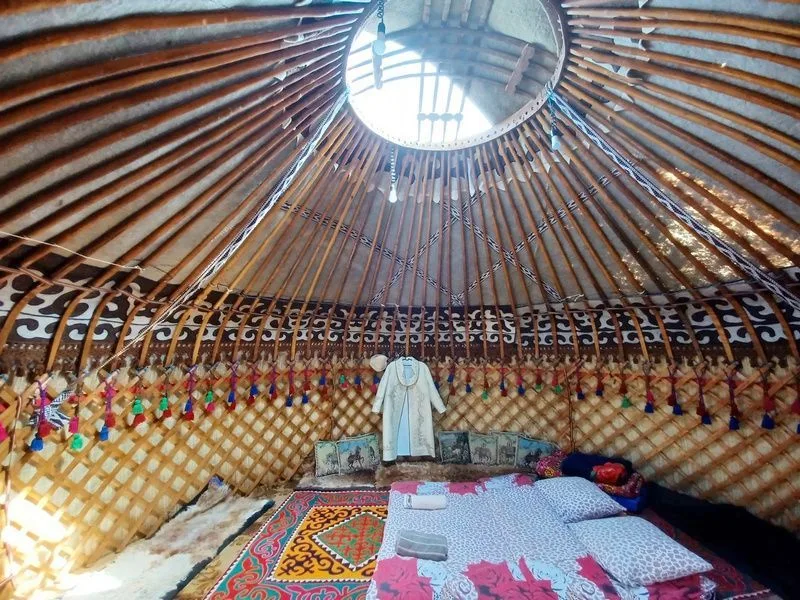 Interior de una Yurta