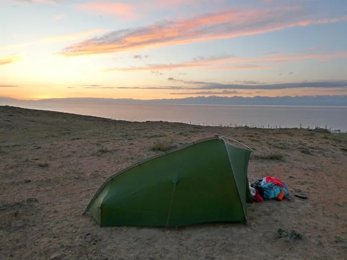 Acampada en Issyk Kul