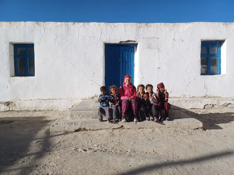 En Bulunkul con los niños del pueblo