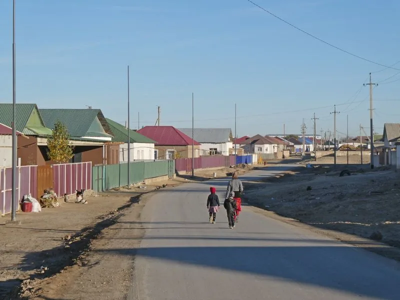 Calles de Moinaq, en Uzbekistán