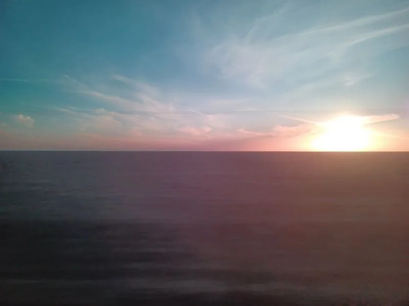 Vistas desde el tren que cruza de Uzbekistán a Kazajistán